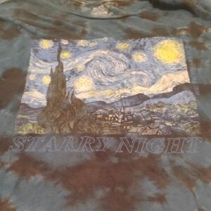 Starry Night Graphic T-Shirt 5x Vincent Van Gogh Tie Dye